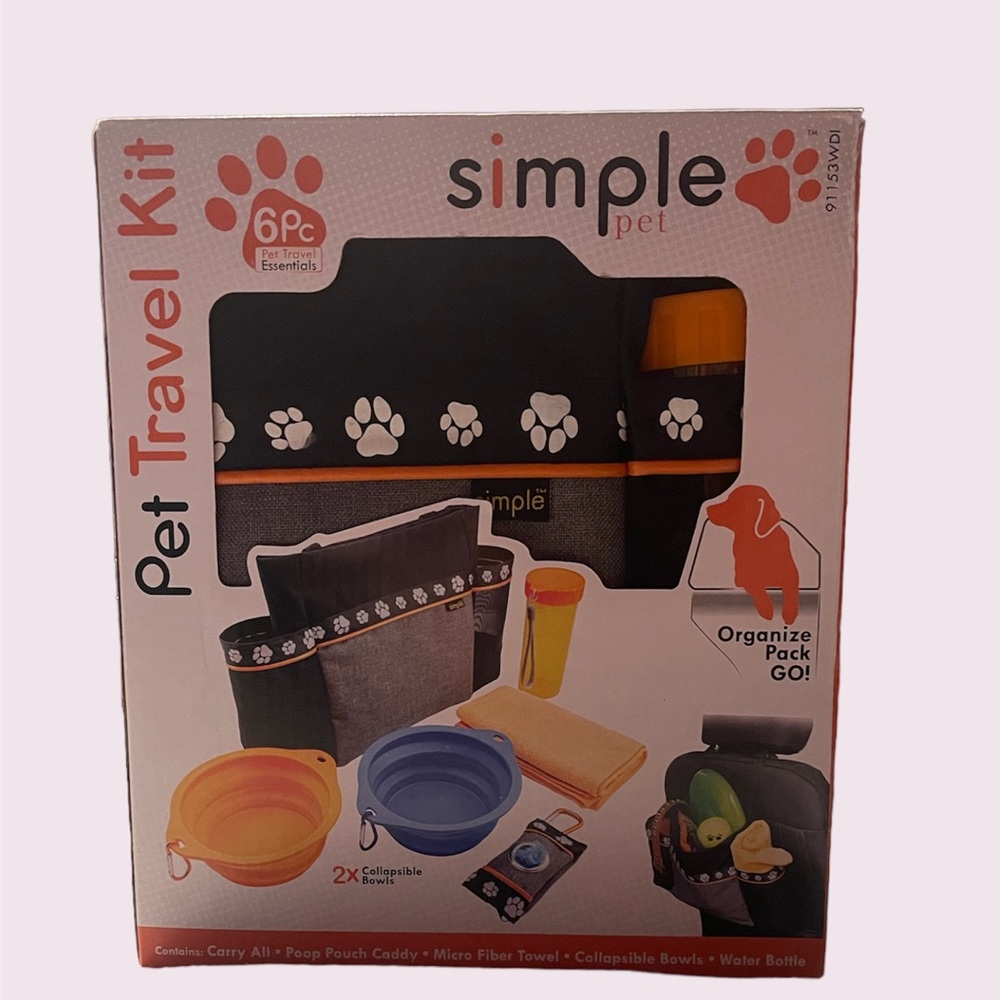 Simple pet travel kit